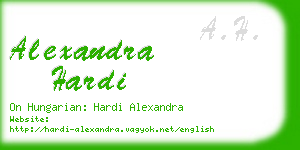 alexandra hardi business card